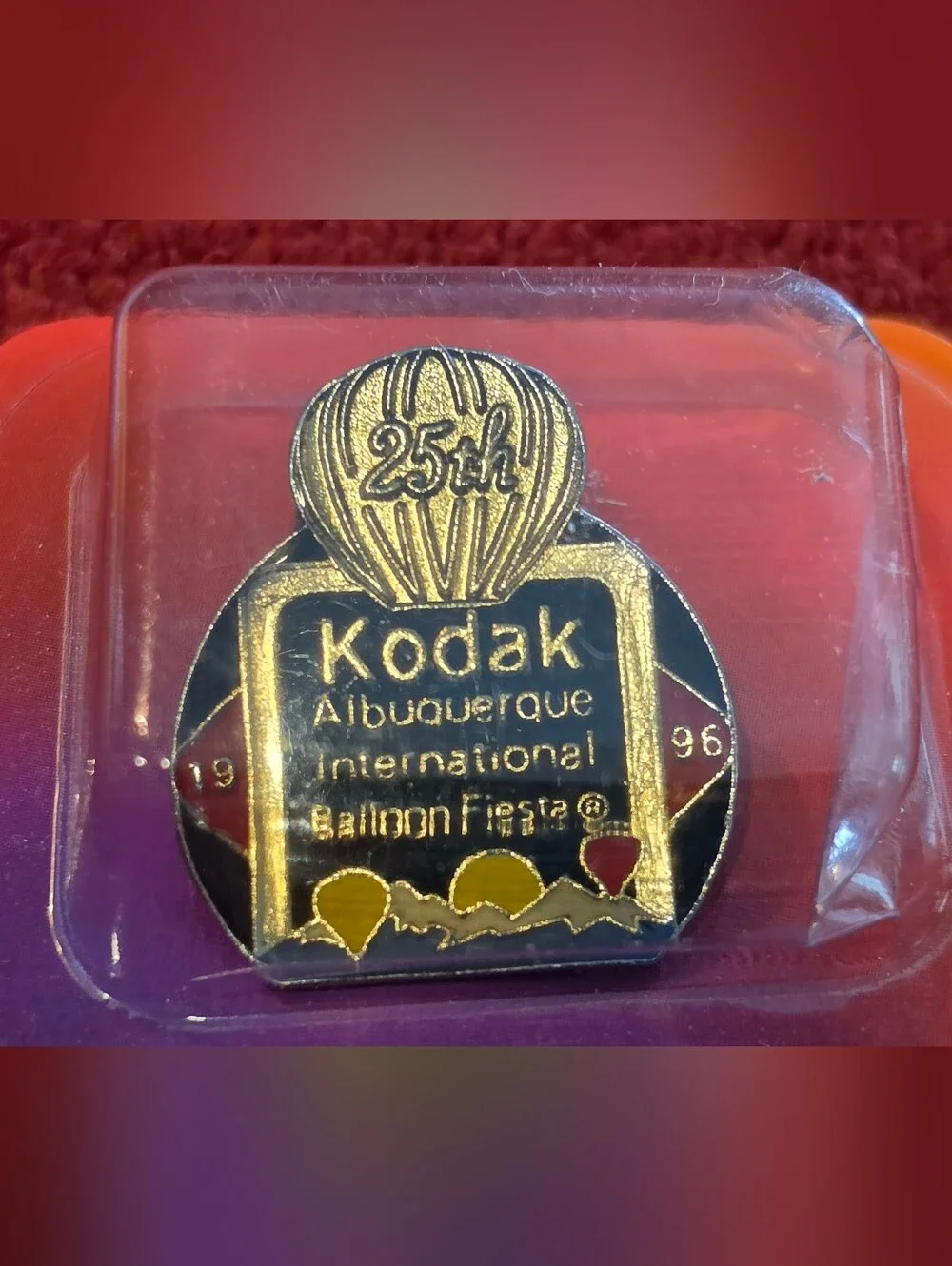 Vintage 1996 Kodak Albuquerque International Balloon Fiesta Pin 25th Anniversary